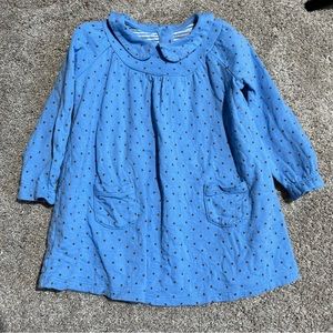 Blue Baby Boden Polka Dot Dress